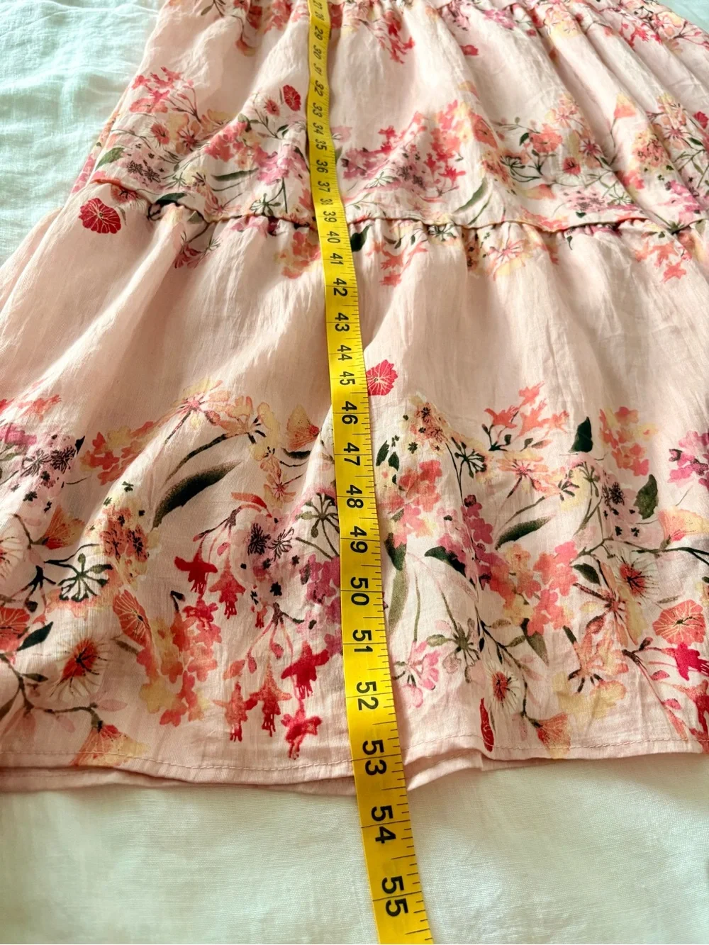 Taylor Floral Puff Sleeve Maxi Dress Pink Tiered Cottagecore Romantic Size 8 NWT